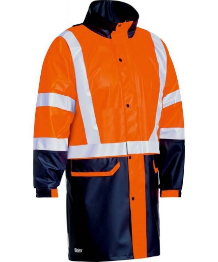 Picture of Bisley, Taped Hi Vis Stretch Pu Rain Coat